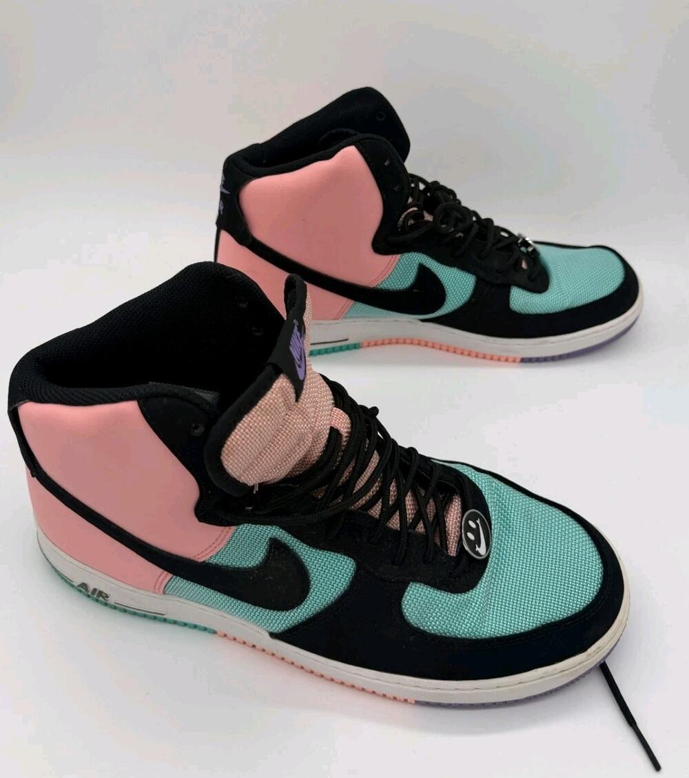 NIKE Have A Nike Day Air Force 1 High C12306-300 Pink/Green/Black Mens Size 13